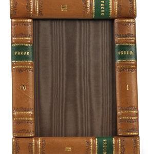 Leather Books Picture Frames, Brown