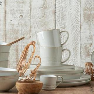 Natural Canvas Textured Large Mug