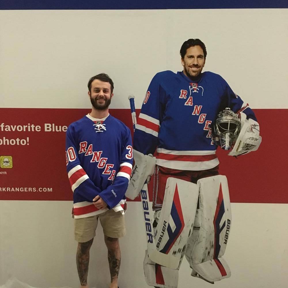 Shane with The King (!) on our trip to Madison Square Garden for Ann's first ever Ranger's game and Shane's first at MSG!