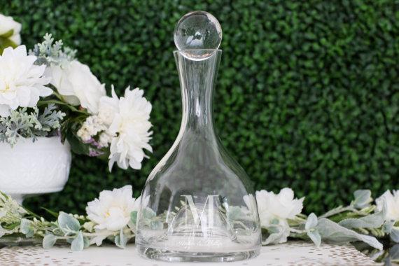 Engraved Crystal Wine Decanter