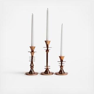 Emblem Copper Candlestick