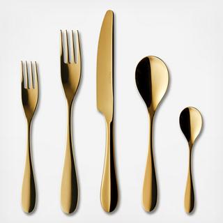Onde Gold 5-Piece Flatware Set, Service for 1