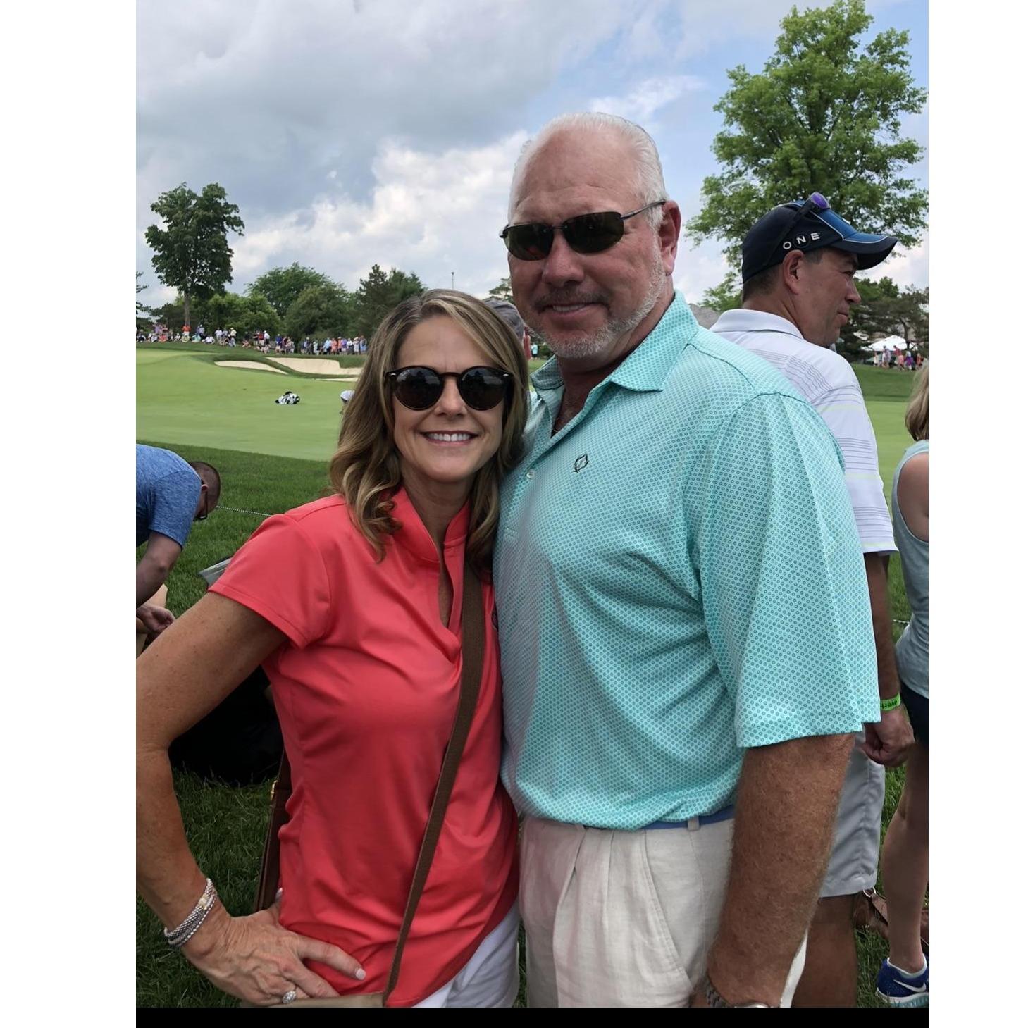 Jeff taught me to play golf and I’m obsessed
We live on Muirfield Village Golf Course in Ohio and have a huge party every year when PGA tournament is held in our back yard. I’ll never beat Jeff though