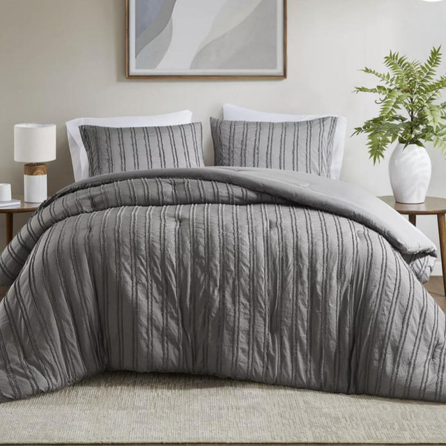 Comforter Set with Shams - Charcoal, KIN