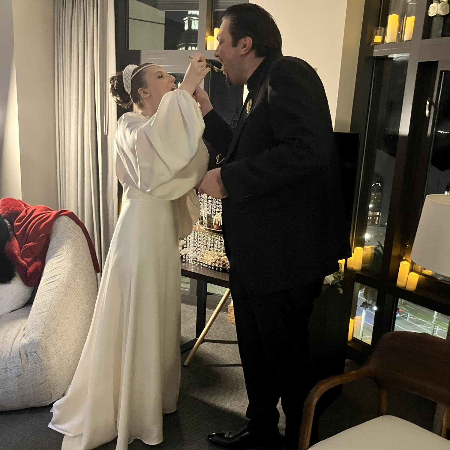 Cutting the cake at the Afterparty