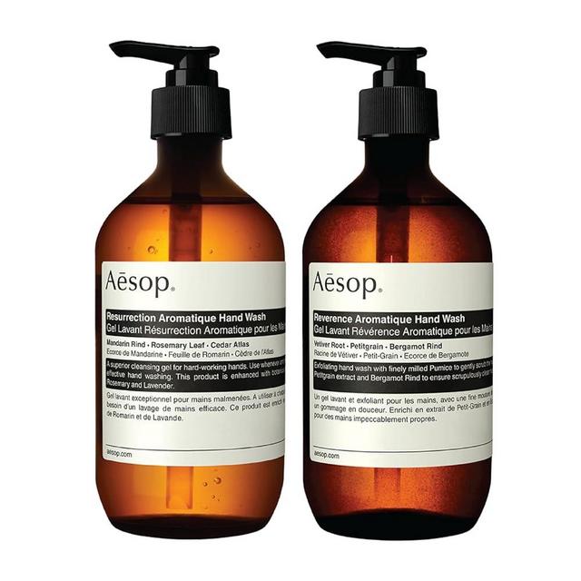 Aesop Reverence and Resurrection Aromatique Hand Wash Set | Gently Cleanses, Exfoliates, and Leaves Hands Smooth, Purified, and Refreshed | Set of 2 (16.9 Oz)