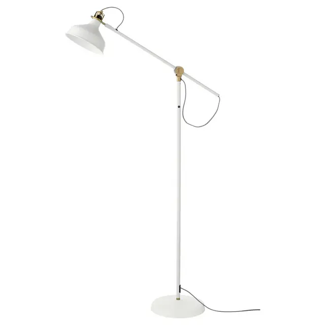 RANARPFloor/reading lamp with LED bulb, off-white