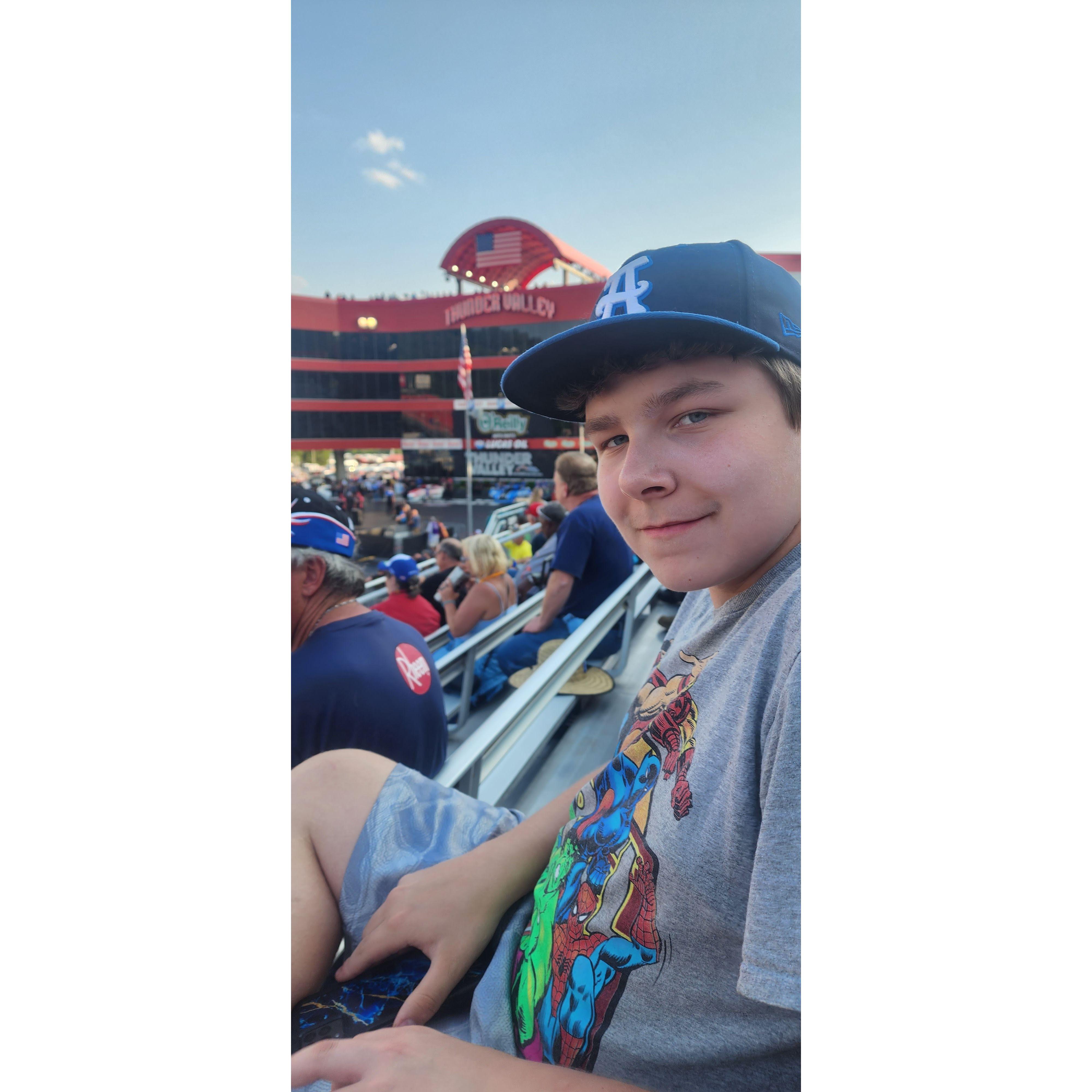 My nephew Tristen. I have loved you from the moment I layed eyes on you. I am so proud of you and your accomplishments and will to overcome obstacles in life. YOU are going places kid. Keep it up.
