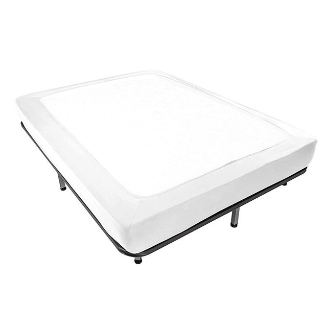 Box Spring Cover Queen Size - Jersey Knit & Stretchy Wrap Around 4 Sides Bed Skirt for Hotel & Home - Queen/Cal Queen, White