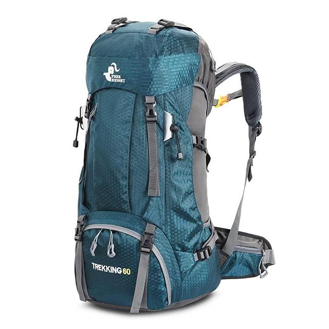 60L Waterproof Lightweight Hiking Backpack with Rain Cover,Outdoor Sport Travel Daypack for Climbing Camping Touring