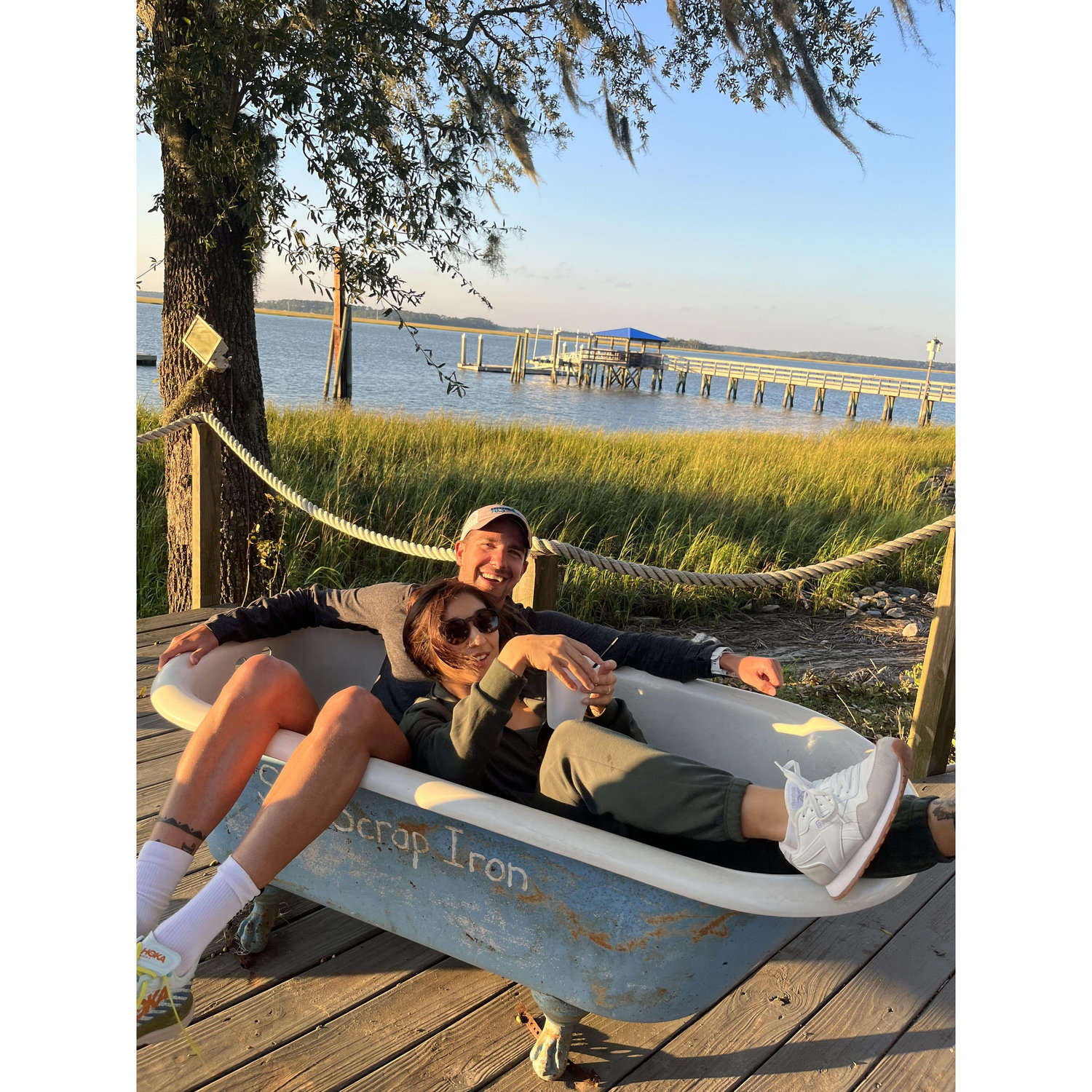 Enjoying our first and last time on Daufuskie Island, courtesy of Sarah and Dillion.