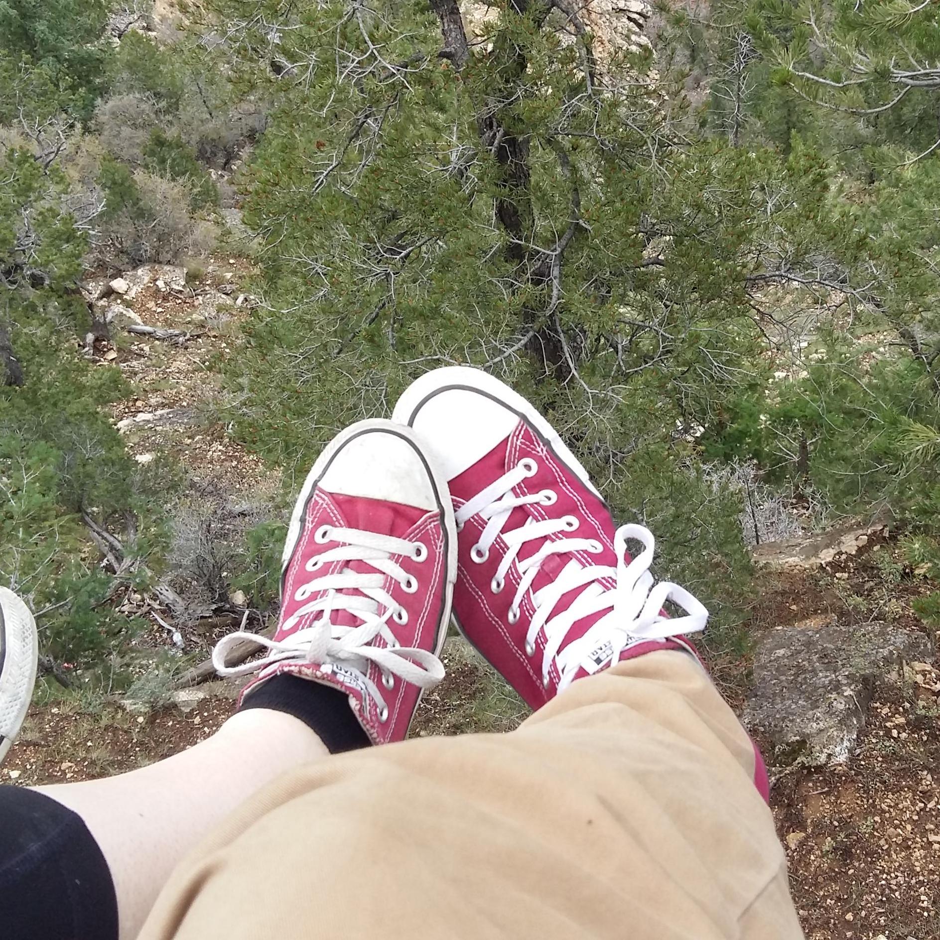 They were both surprised to find that they had the exact same pair of converse.