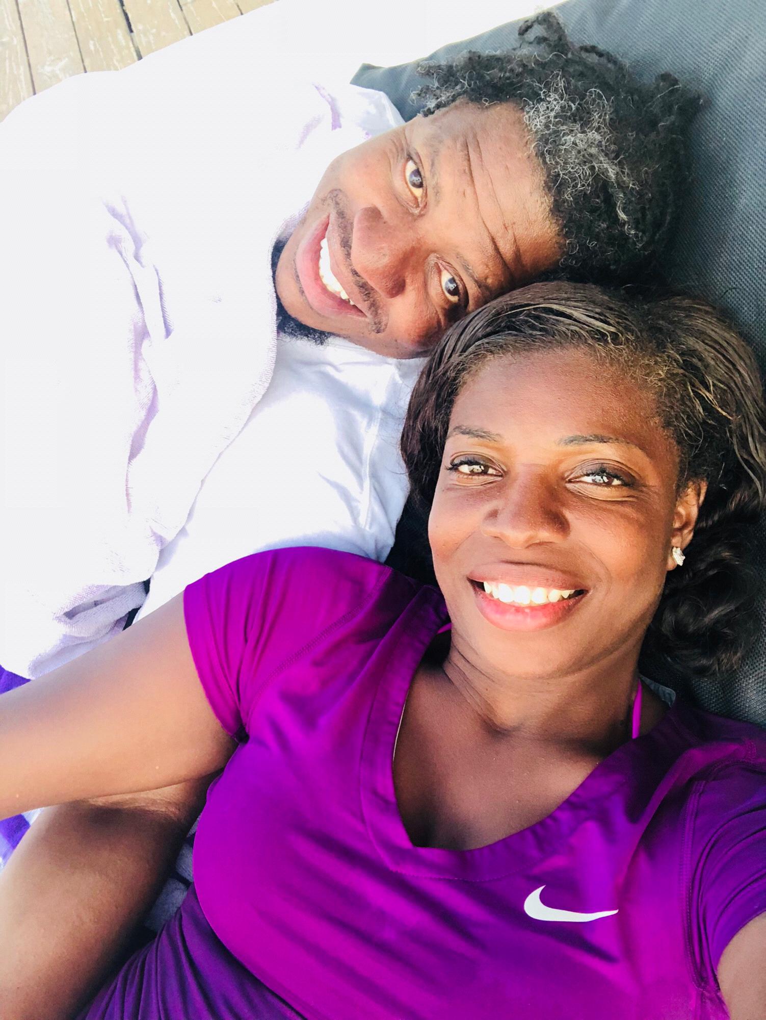 Undeniably our favorite photo relaxing on the beach in Punta Cana, DR   - August 2018