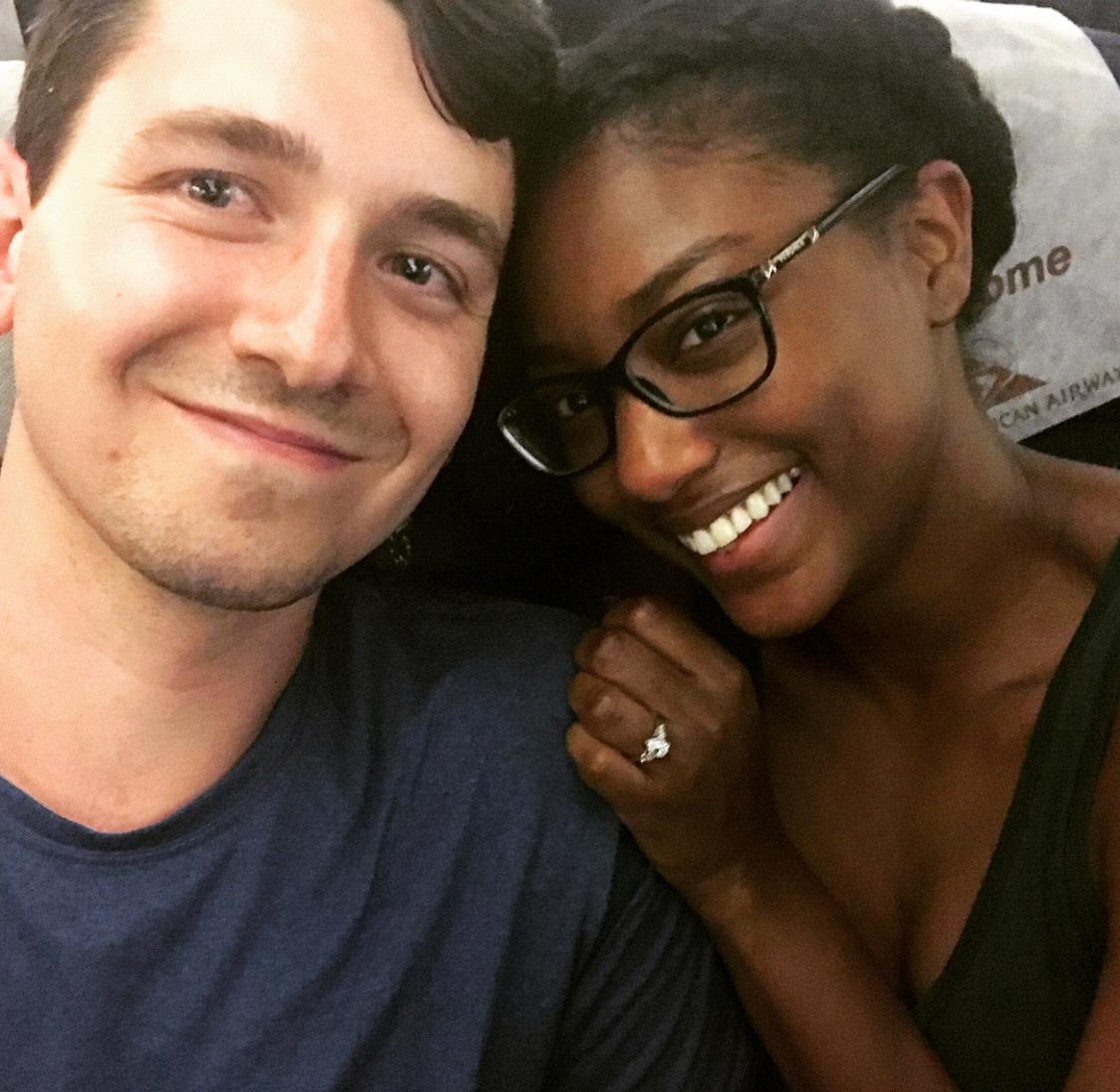 First Photo of Us Engaged!