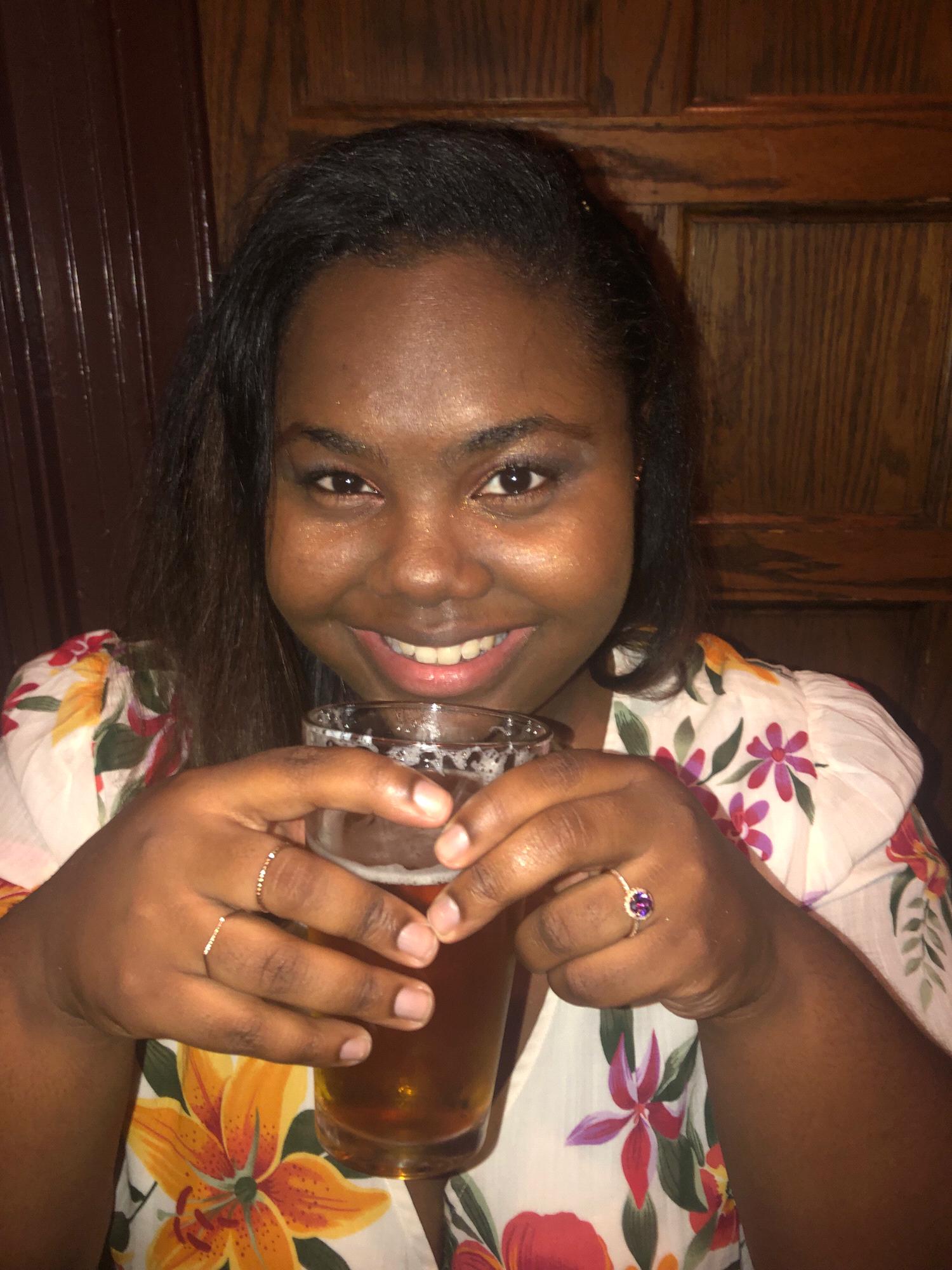 We cheers with beer!