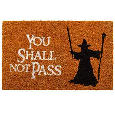 getDigital Doormat You shall not pass | Carpet Entrance Rug Front Door Welcome Mat | Made from coco coir fibers | Perfect for Lord of the Rings lovers | Orange-Brown 23.7 x 15.7 inch