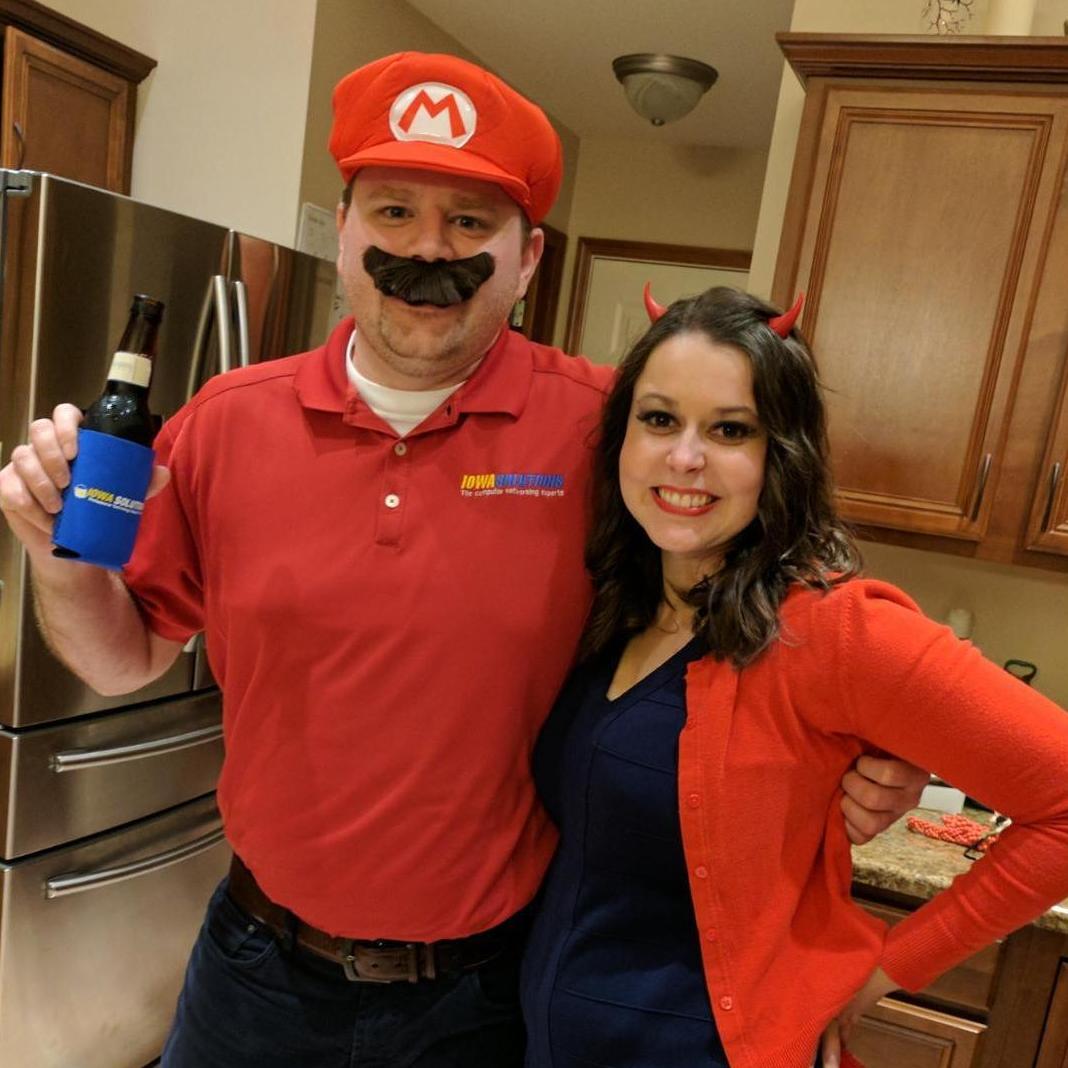 Halloween - Mario & Devil in a blue dress!