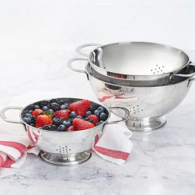 Stainless Steel Colanders, Set of 3