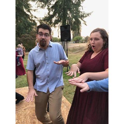 Dancing at our friends Elijah and Meghan's wedding reception! 10/8/22