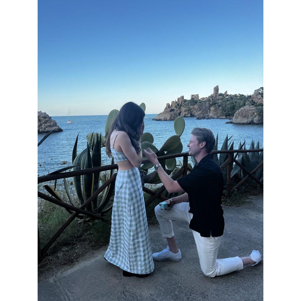 He popped the question!