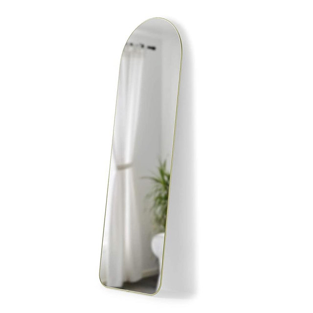 Umbra Hub Arched Leaning Mirror for Your entryway, Bedroom or Other Living Spaces, 20"x62"(50.8x157.48cm), Brass