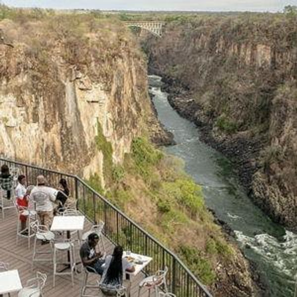 Lunch at Lookout Cafe in Victoria Falls, Zimbabwe