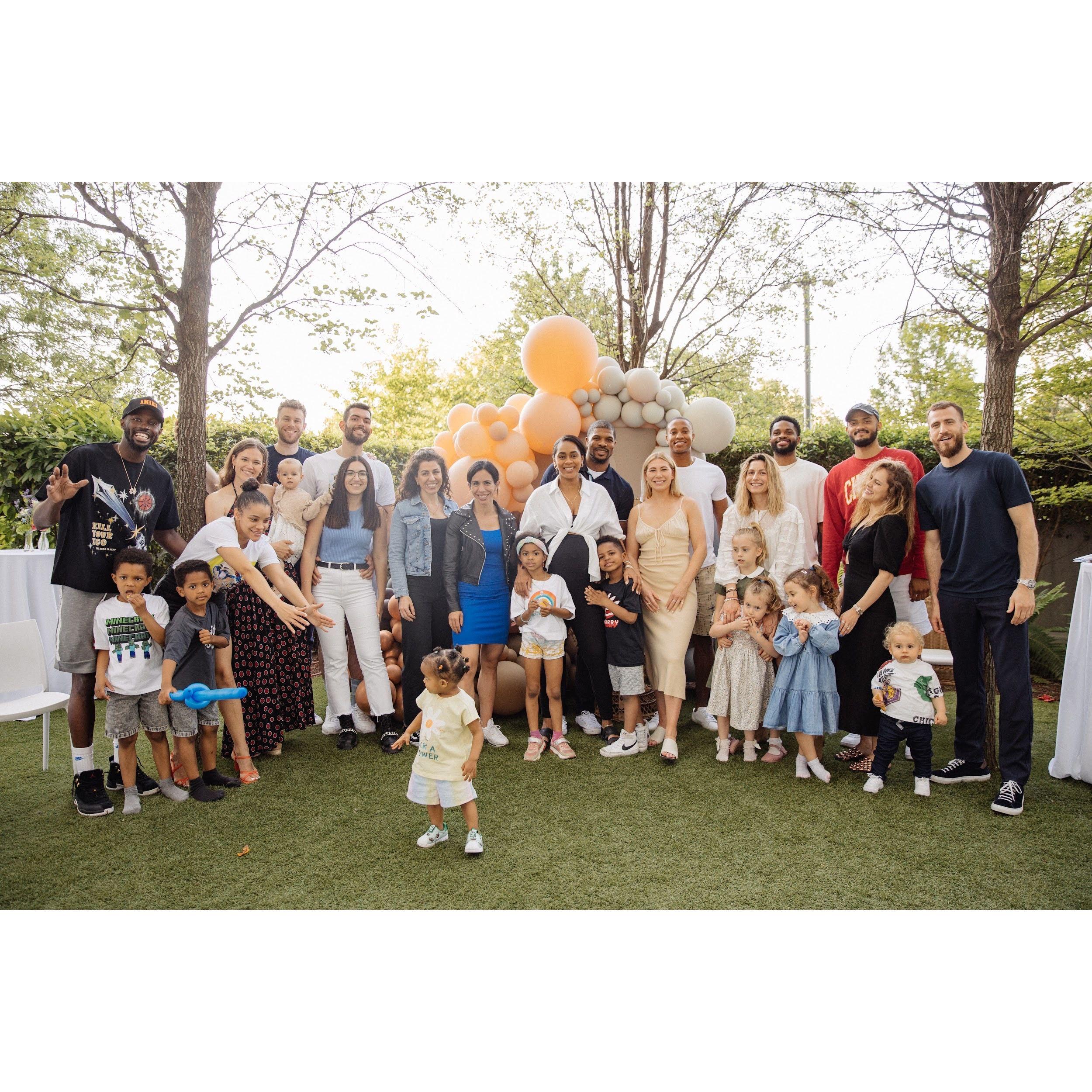 Our team friends are basically our family in Italy. We celebrate holidays, birthdays and baby showers together.