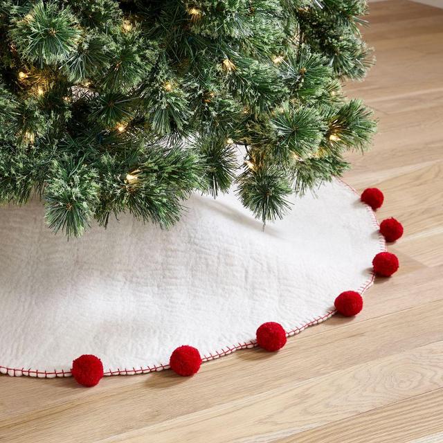 Beaded Felt Tree Skirt, 48"