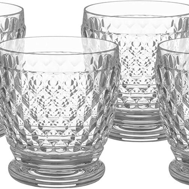 Villeroy & Boch Boston Clear Crystal Double Old-Fashioned Glasses, Set of 4