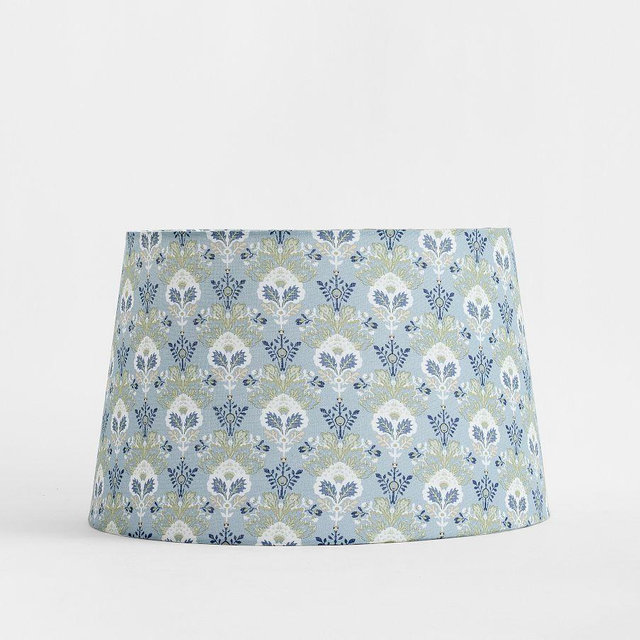 Kravet Tapered Drum Blossom 17" Shade, Chambray, Large