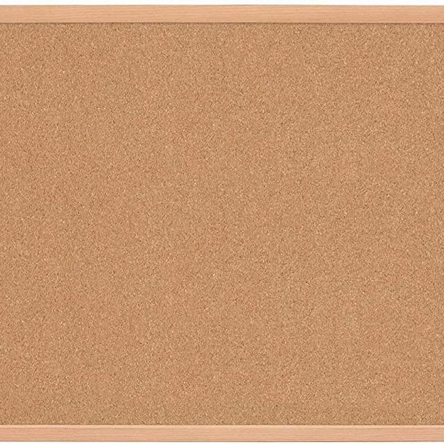 Cork Board Bulletin Board, 23" x 35" Framed Corkboard, Oak Frame, Decorative Hanging Pin Board, Perfect for Office & Home Decor, Home School Message Board or Vision Board 1 Set