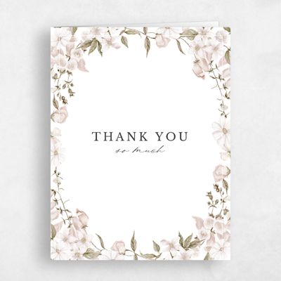 White Wedding Thank You - Foxglove Portrait