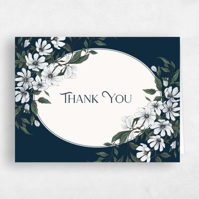 Blue Boho Wedding Thank You - Melcher Landscape