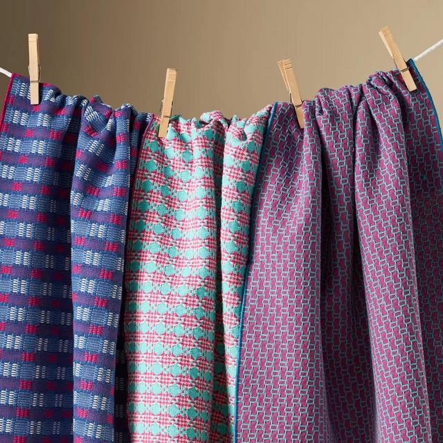 Woven Geo Jacquard Dish Towels, Set of 3