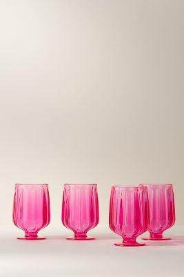 Lucia Acrylic Goblet Wine Glasses, Set of 4