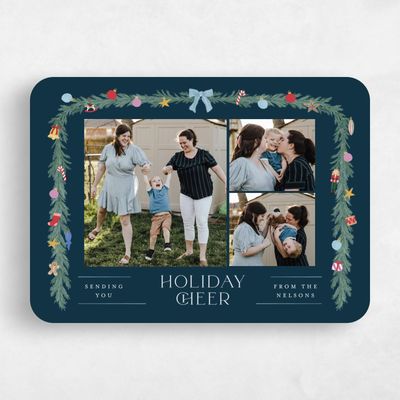 Blue Rounded Holiday Card - Stratford