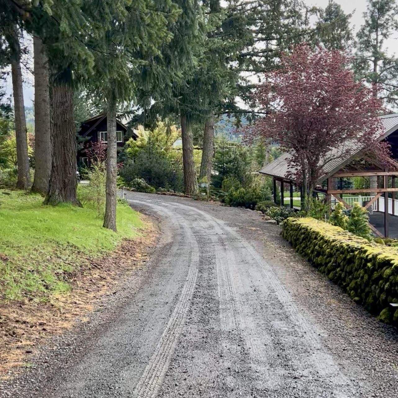 There will be a short walk on this gravel driveway.