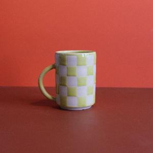 Checker Mug - Lime