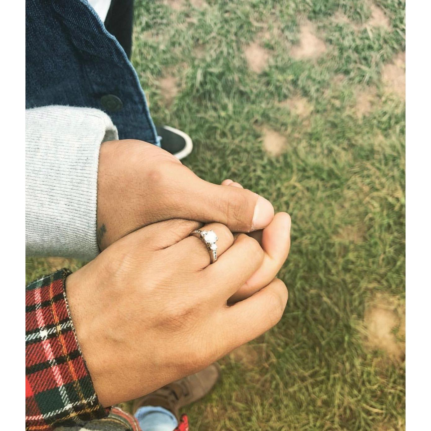 He popped the question by surprising me with a day in flower field I had dreamed of seeing and with my family! And my reply was... "yeah"....with a nervous laugh... haha!