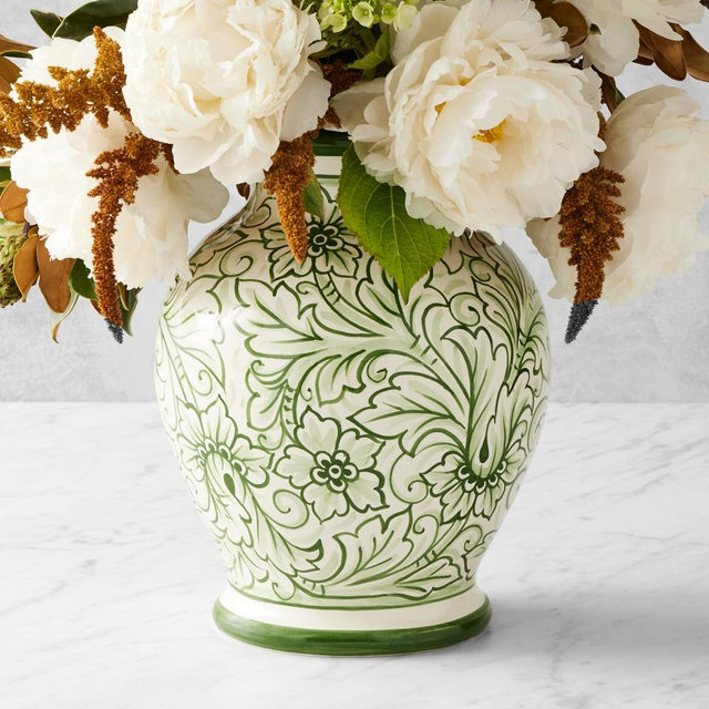 Italian Hand-Painted Tuscany Vase Large