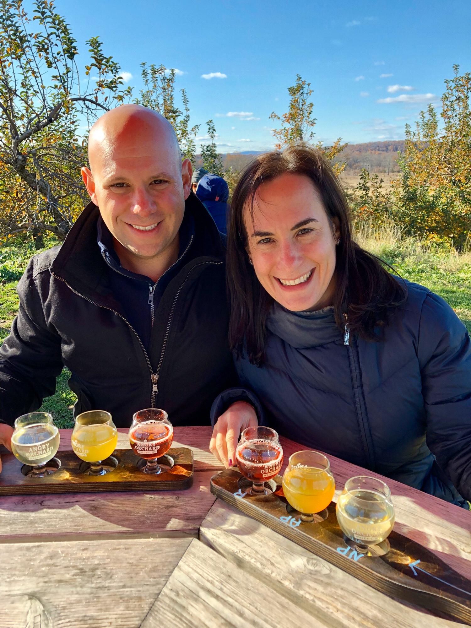 Cider tasting at Angry Orchard