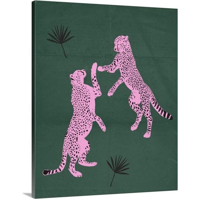 The Novogratz Dancing Cheetahs I Canvas Wall Art Print, 16"x20"x1.25"