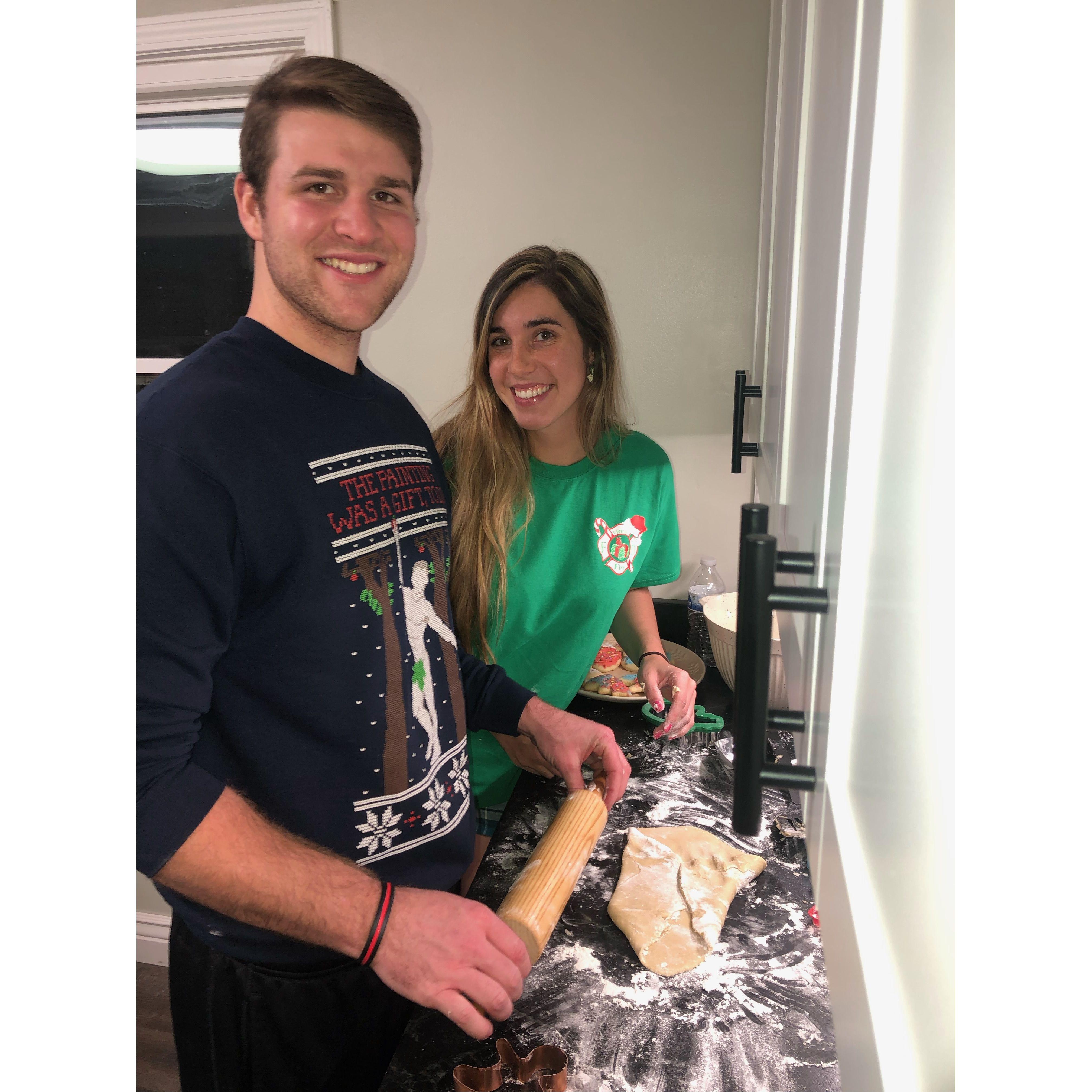 Making my favorite Christmas cookies!