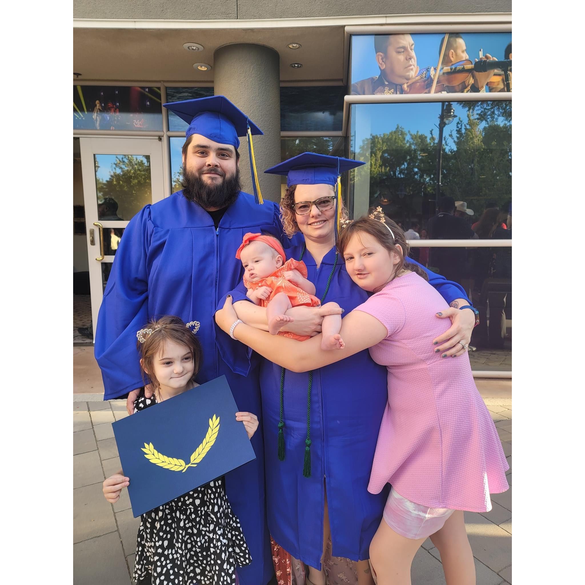 Mine and Aaron's graduation for our Associate's Degree in Pharmacy Technology!