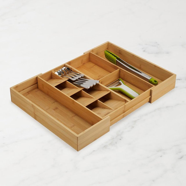 Joseph Joseph DrawerStore Bamboo Expandable Cutlery, Utensil and Gadgets Organizer
