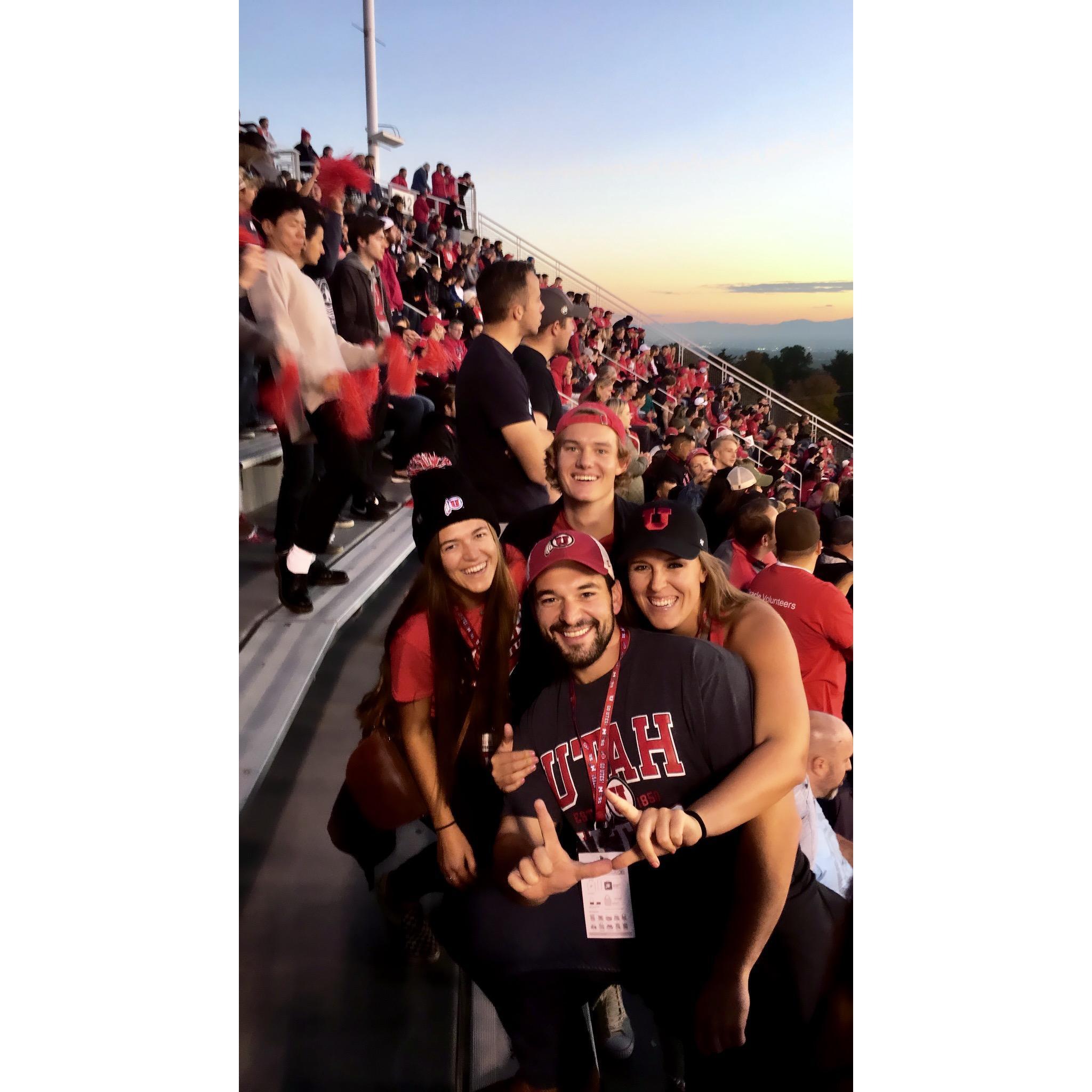Our first of many Utah football games!