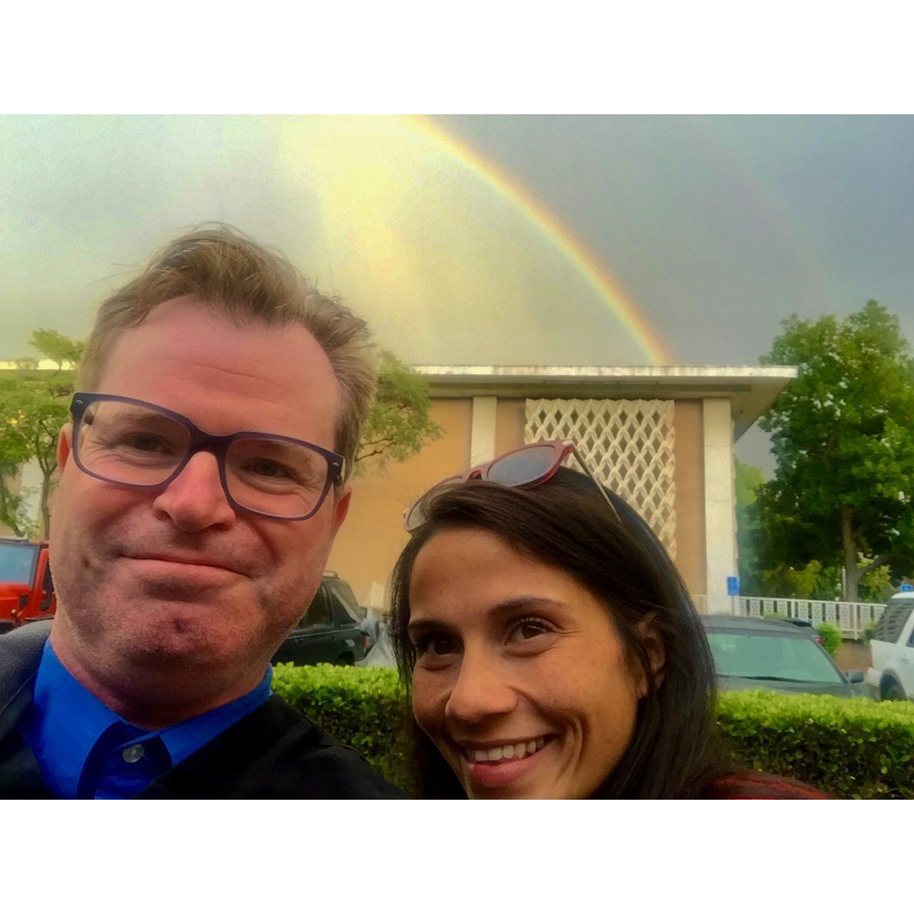 Double rainbow the day we ran away together