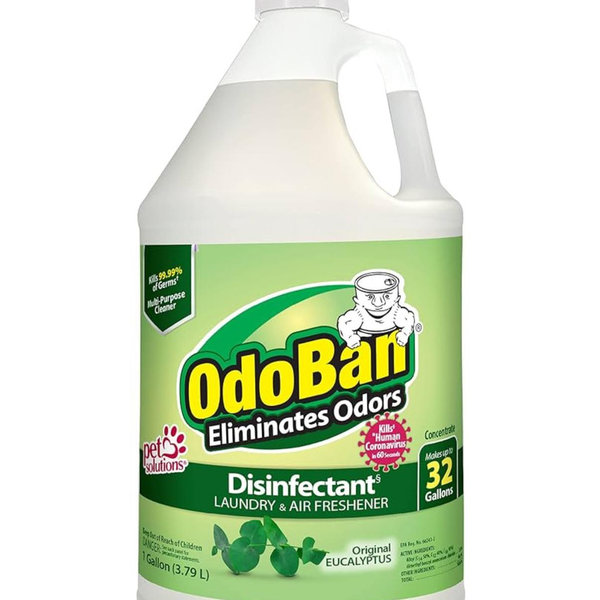 OdoBan Disinfectant Concentrate and Odor Eliminator, Made in the USA, Original Eucalyptus Scent, 1 Gallon