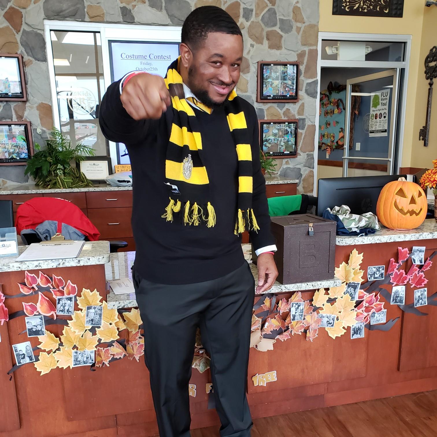 When he said he'd dress up like a Harry Potter character, I knew I chose well!