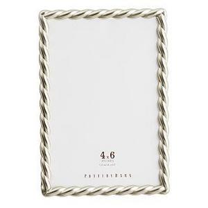 Rope Plated Frame, Silver - 4 x 6"